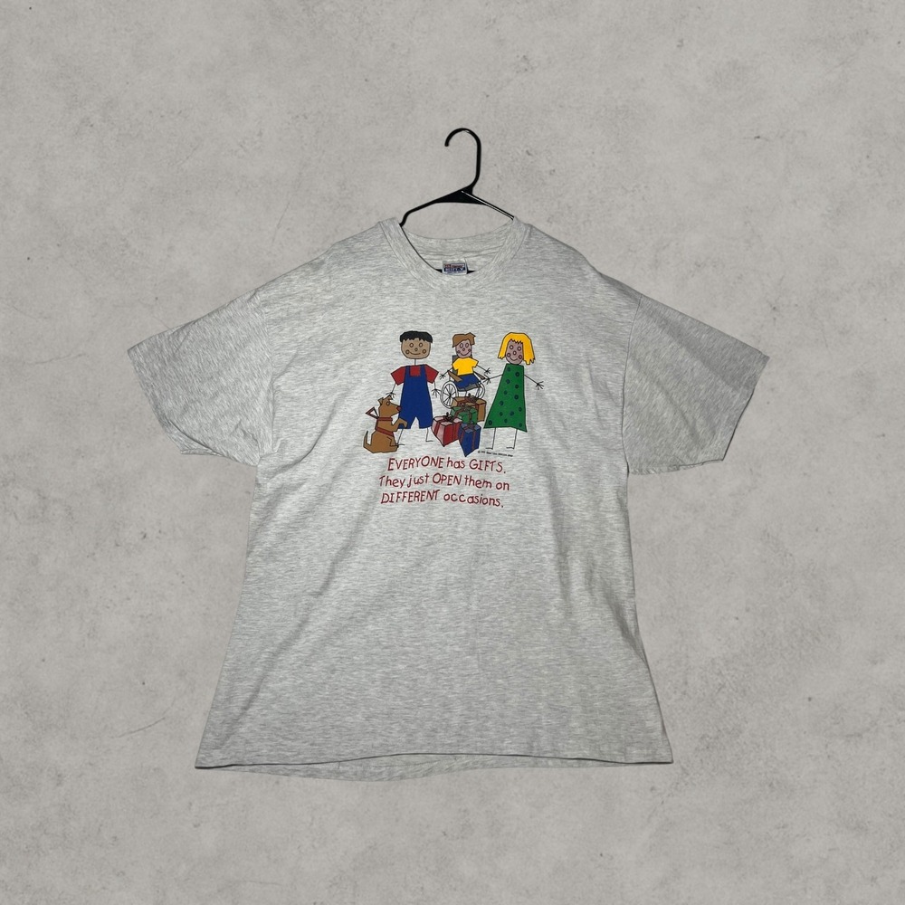 Vintage 1999 New York Life Everyone Has Gifts T Shirt Gray XL 90s Promo Tee